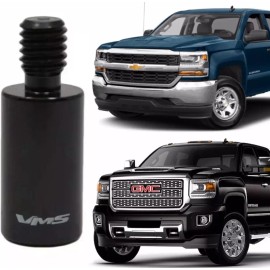 VMS Black White Bullet Antenna for Chevy Silverado and GMC Sierra 2007 an Newer