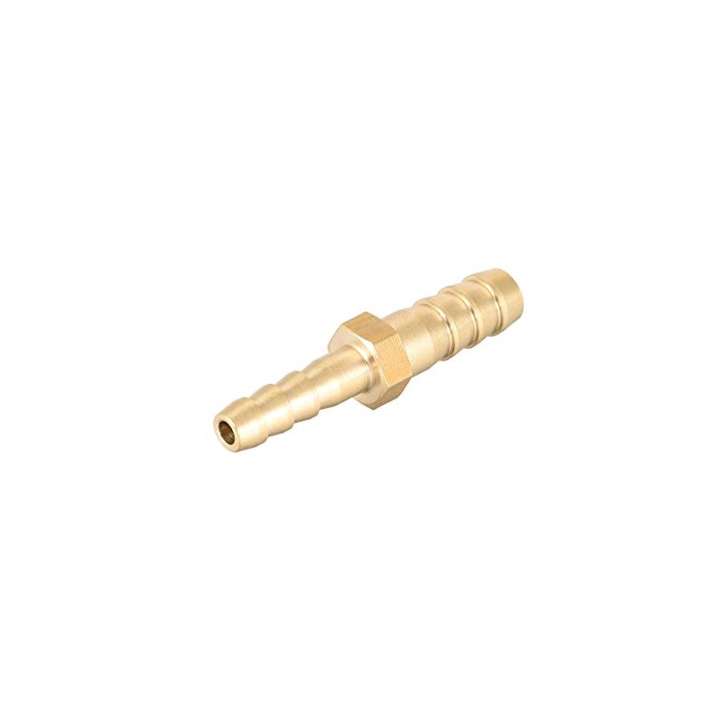 sourcing map Straight Brass Barb Fitting Reducer, Fit Hose ID