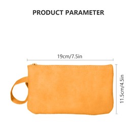 Small Makeup Bag for Purse PU Leather Mini Cosmetic Bags Waterproof Zipper Handbag Travel Make up Pouch with Compartments Versatile Storage Pouches (2 PCS)