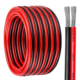8 Gauge Wire 2 Conductor Tinned Copper Cable, Flexible 8 AWG Marine Wire for Solar Panel, LED Strip, Boat, Automotive, Trailer and Speaker (8 Gauge 50FT)