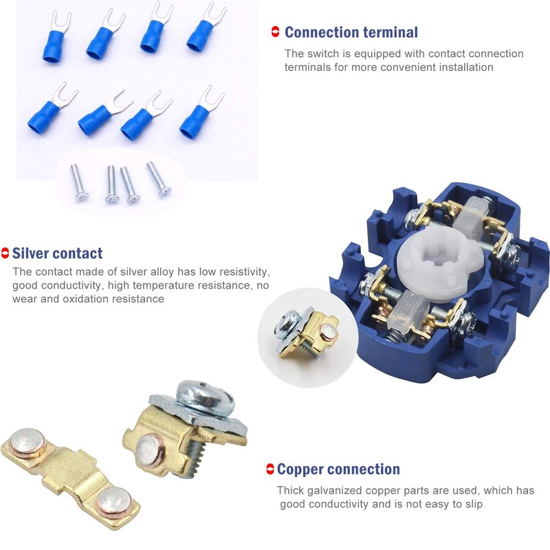 Taiss Universal Changeover Switch 20A 550V 3 Position 8 Terminals