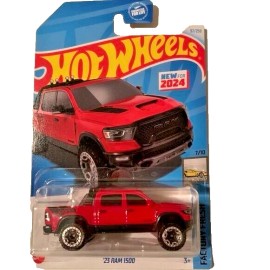 HOT WHEELS 2024 '23 RAM 1500 FLAME RED 97/250 HXB33 702HP 6.2 L HELLCAT V8
