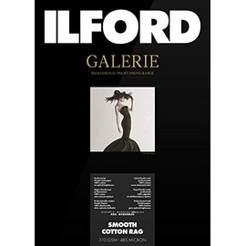 ILFORD GALERIE Smooth Cotton Rag, 310GSM, GPSC, 4 x 6 Inch - 102 x 152 mm, 50 Sheets, Inkjet Paper, Photo Paper