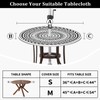 Round Outdoor Tablecloth with Umbrella Hole Waterproof Patio Table Covers