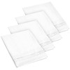 4 Pack Soft Microfiber Pillowcases with Embroidery - Envelope Closure,