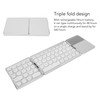 Round Key Bluetooth Foldable Keyboard with Touchpad Universal 140mAh Wireless