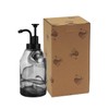 Glass Soap Dispenser for Kitchen and Bathroom Counter, Gothic Decor,12.5