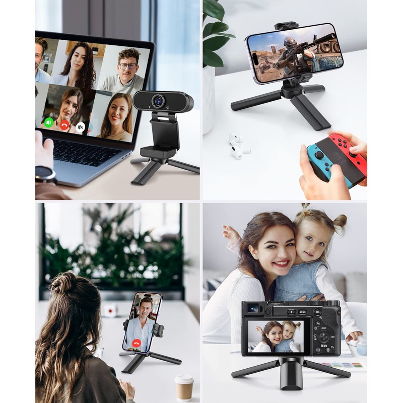 Anozer Mini Tripod with Universal Phone Holder & Cold Shoe,