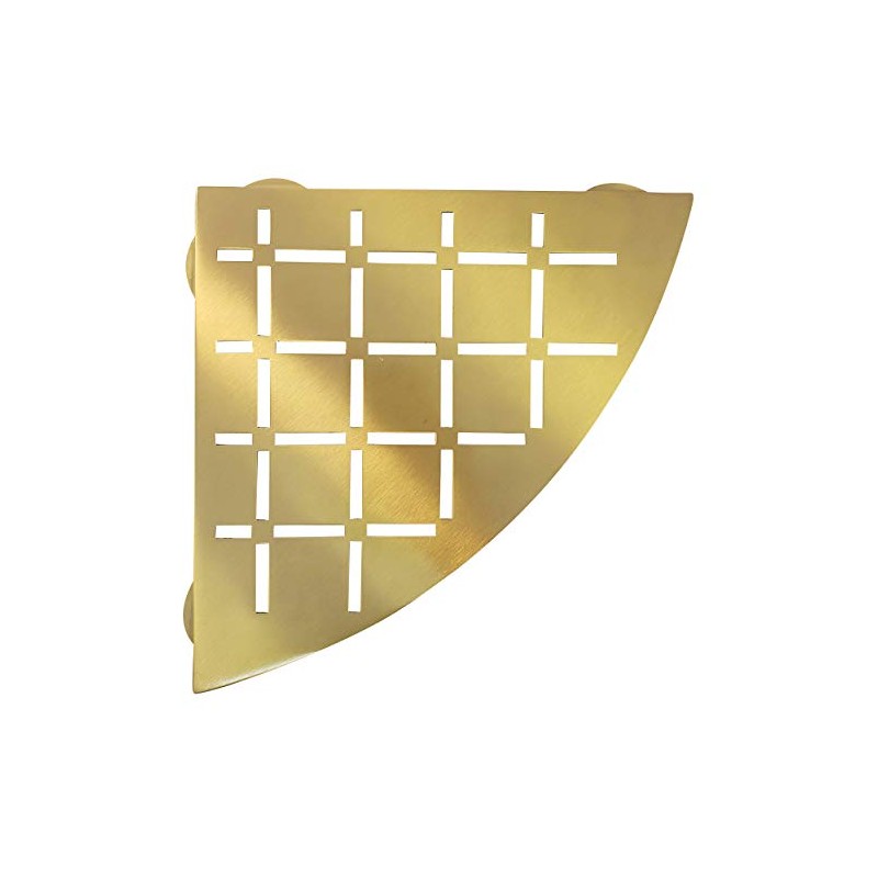 FROSCH Stainless Steel Shower Shelf, Corner - Quadrant (Brushed Brass)