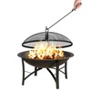 Fire Beauty Fire Pit for Outside Wood Burning,BBQ Grill Steel
