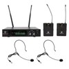 Rockville RWM81U Dual UHF Wireless Headset & Guitar Microphone System,