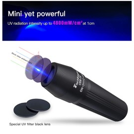 TactEagle 4Pack 365nm UV Flashlight, Black Light Flashlight Mini, AA Blacklight Flashlight, Portable UV Light for Urine Detection, Minerals, Resin Curing, Scorpion