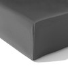 wyewye Double Fitted Sheet, Deep Grey, 135x190 cm with 40