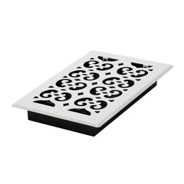 Decor Grates S610W-WH Scroll Design Wall/Ceiling Register, 6x10 Inches, White
