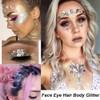 Mysense Silver Body Glitter Gel, Singer Concerts Face Glitter Makeup,