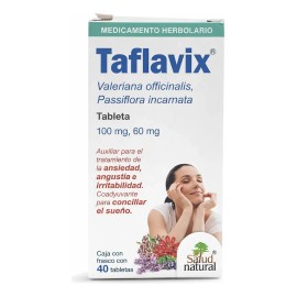 Taflavix 40 Tabs Con Valeriana Y Pasiflora Sabor Sin sabor