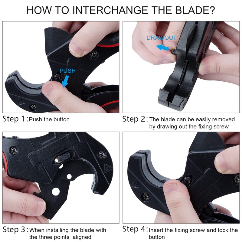 Plastic Pipe Cutter, 42 mm Diameter Professional Pipe Cutter with