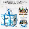 BALEINE 2Pk Insulated Reusable Grocery Bags, Collapsible Cooler Bag for