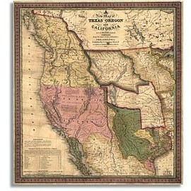 A New Map of Texas, Oregon and California with The Regions Adjoining, 1846