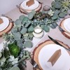 Winlyn 5.9' Long Faux Silver Dollar Eucalyptus Leaves Greenery Artificial