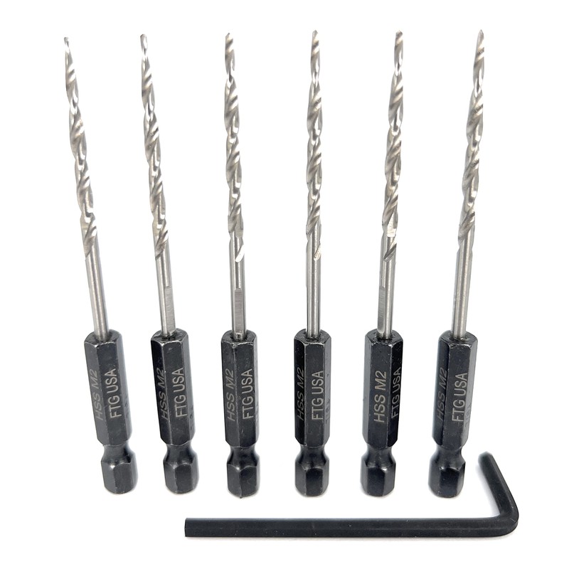 FTG USA Tapered Countersink Drill Bit Set 6 Pc #4