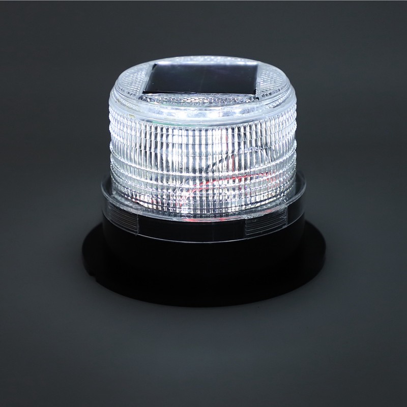 Solar Beacon Light Caution Light 8 LED Dusk to Dawn