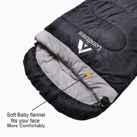 Londtren Large 0 Degree Sleeping Bags for Adults Cold Weather Sleeping Bag Camping Winter Below Zero 20 15 Flannel Big and Tall XXL