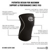 Rehband Knee Sleeve 3mm Neoprene, Lightweight Knee Brace for Endurance