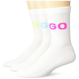 HUGO 3-Pack Neon Logo Quarter Length Ribbed Socks