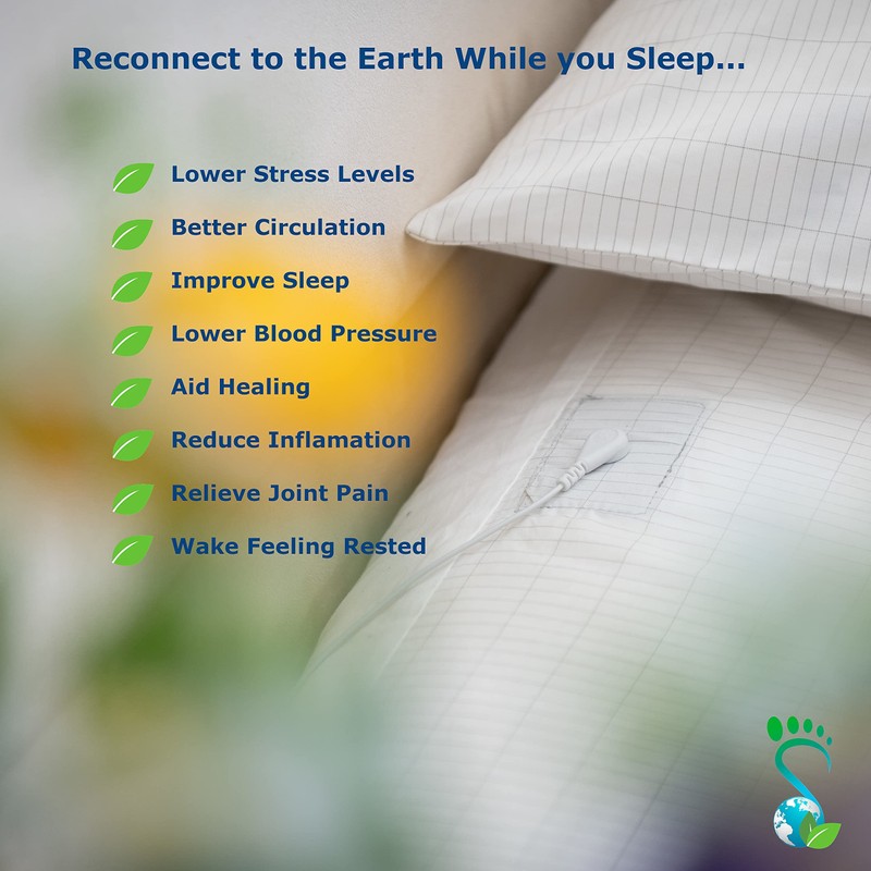 Earthing Grounding Pillowcase – made from 95% cotton and 5%