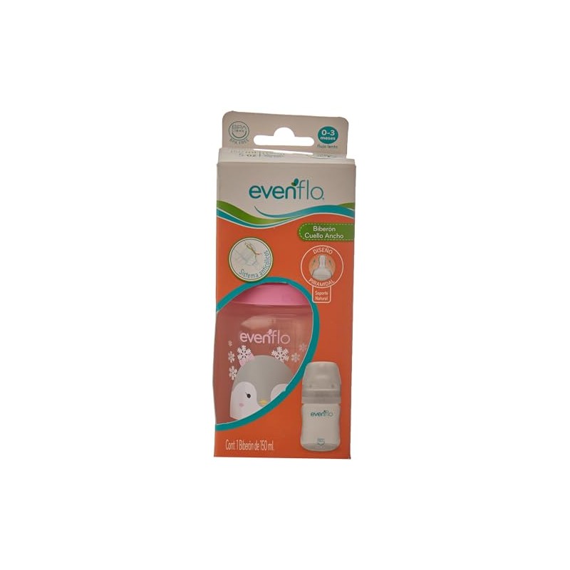 K Clark Biberón Evenflo Cuell Ancho Decor 5Ozn, 5 Oz