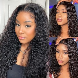 Era Curly Lace Front Wig Human Hair 4X4 Lace Closure Human Hair Wigs For Black Women Brazilian Glueless Wigs Human Hair Pre Plucked with Baby Hair Natural Hairline 24inch