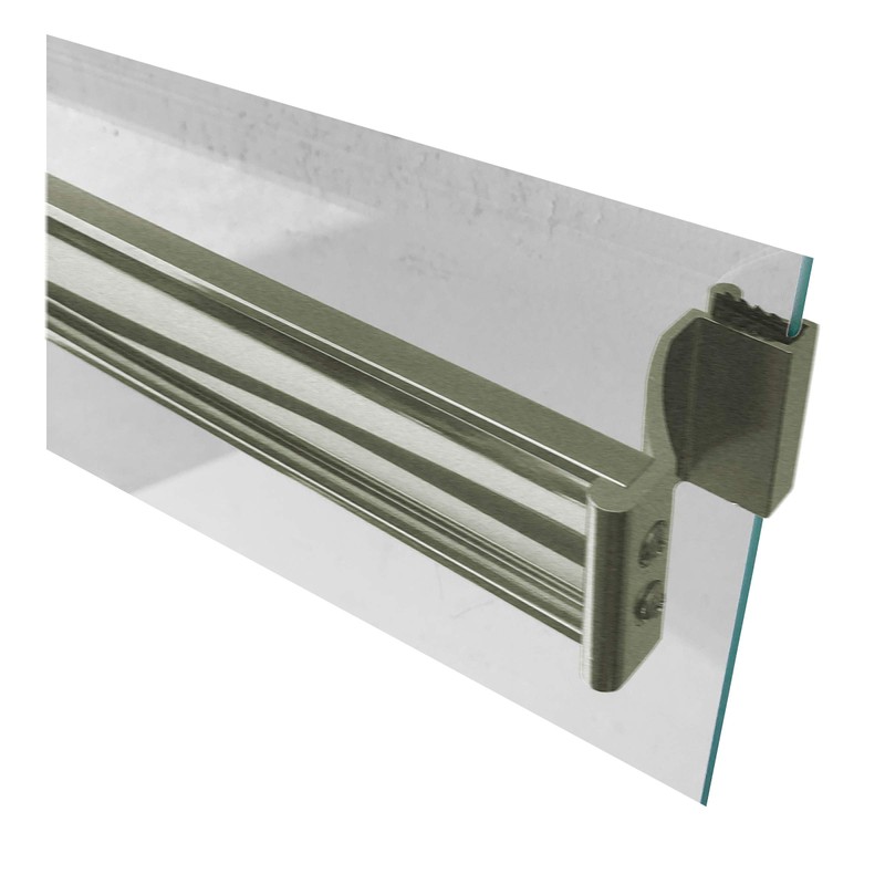 Gordon Glass Brushed Nickel Sliding Frameless Shower Door Single Towel