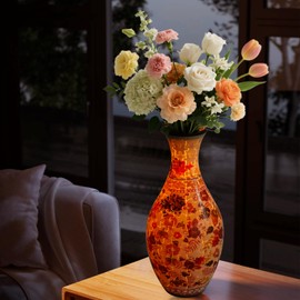 Qsbon 3D Puzzle Vase for Adults, Unique Puzzles for Women, 160 Piece Relax Puzzles, 3D Art Puzzle Vase Crafts for Adults, Ideal Gifts for Housewarming, Wedding, Birthday, Christmas and Thanksgiving