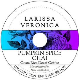 Pumpkin Spice Chai Costa Rica Decaf Coffee (Single Serve K-Cup Pods) (Gourmet, Naturally Flavored, Whole Coffee Beans) (12 pods, ZIN: 578384)
