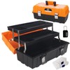 WEWLINE 16.5-Inch Tool Box Organizer 3-Layer Multiplication Plastic Storage Toolbox