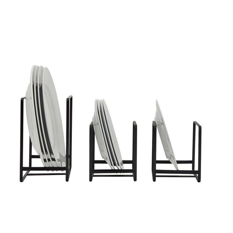 3 Piece Plate Organizer for Kitchen Cabinet, Shelf, 2 Sizes