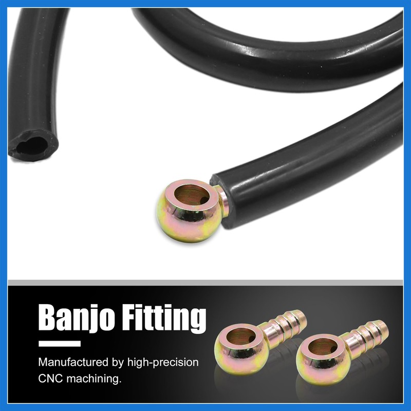 VekAuto 1/2" 12mm ID Hose Barb 14mm Banjo Fitting Fuel