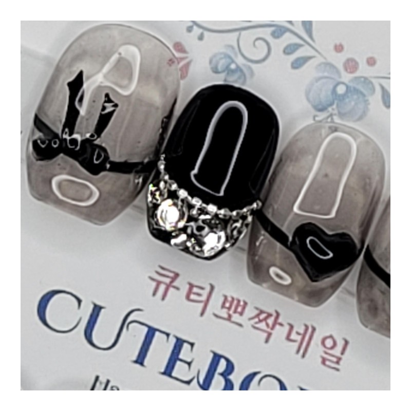 Sexy&Cutie Hanbang Handmade Nail Tips - Stiletto L / 섹시&큐티한방울