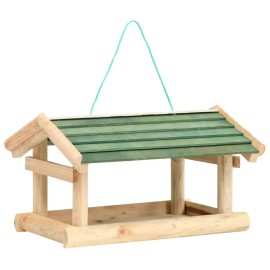 Solid Wood 13.8"x11.6"x8.3" Backyard Bird FeederColor: Brown Color
