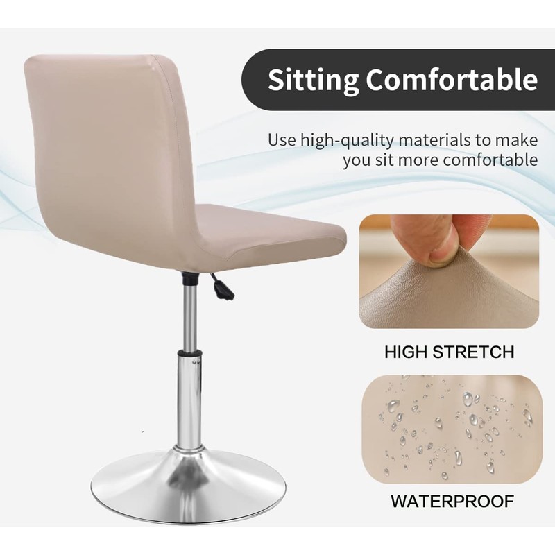 Waterproof Bar Stool Chair Covers, PU Leather Barstools Chair Covers,