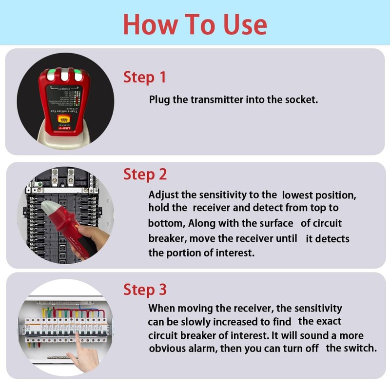 UNI-T UT25A Digital AC Circuit Breaker Finder and Tracker Kit