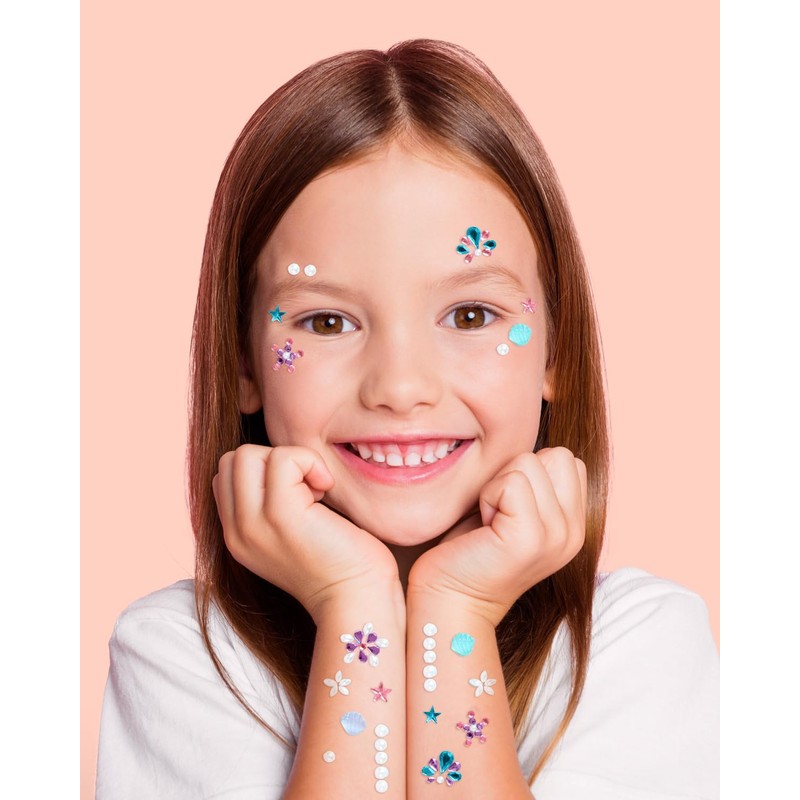 xo, Fetti Kids Face Gems, Mermaid Pink + Blue -
