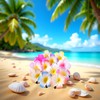 Bunte Hawaii-Haarspangen, Plumeria-Blumen-Haarspangen, Strandparty, künstliche tropische Haarnadeln für Hochzeit, 7
