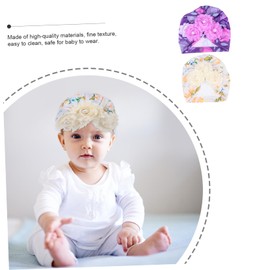 FRCOLOR 2 Pcs Turban Hats Stylish Headwraps for Newborns for Family Gatherings Daily Wear and Special Occasions Lightweight and Easy to Clean