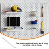 sourcing map 20pcs Clear Pegboard Hooks 6" Length Plastic Peg
