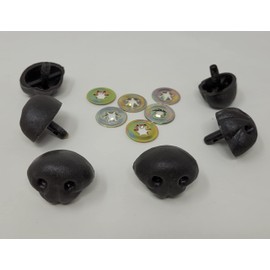 Zim's 30mm G-Type Brown Plastic Safety Nose with Nostrils for Craft Dog Toy Animal (Pack of 6)