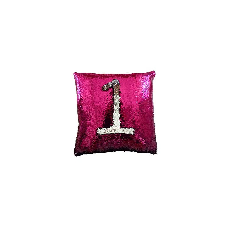 Mr Gadget Solution® Hot Pink Silver 16'' Magic Mermaid Pillow