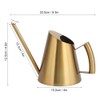 Stainless Steel Watering Can Sprinkle Pot Long Mouth Garden Flowers