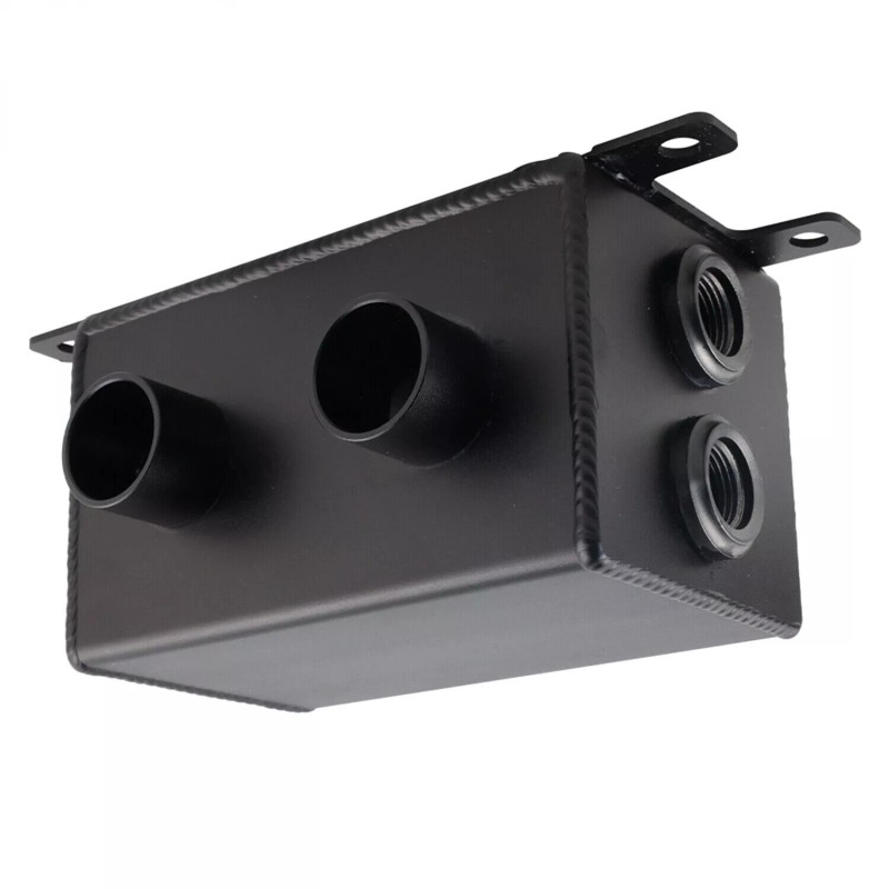 VEHITO 10AN 2 Port Dual Breather Filter Baffled Oil Catch